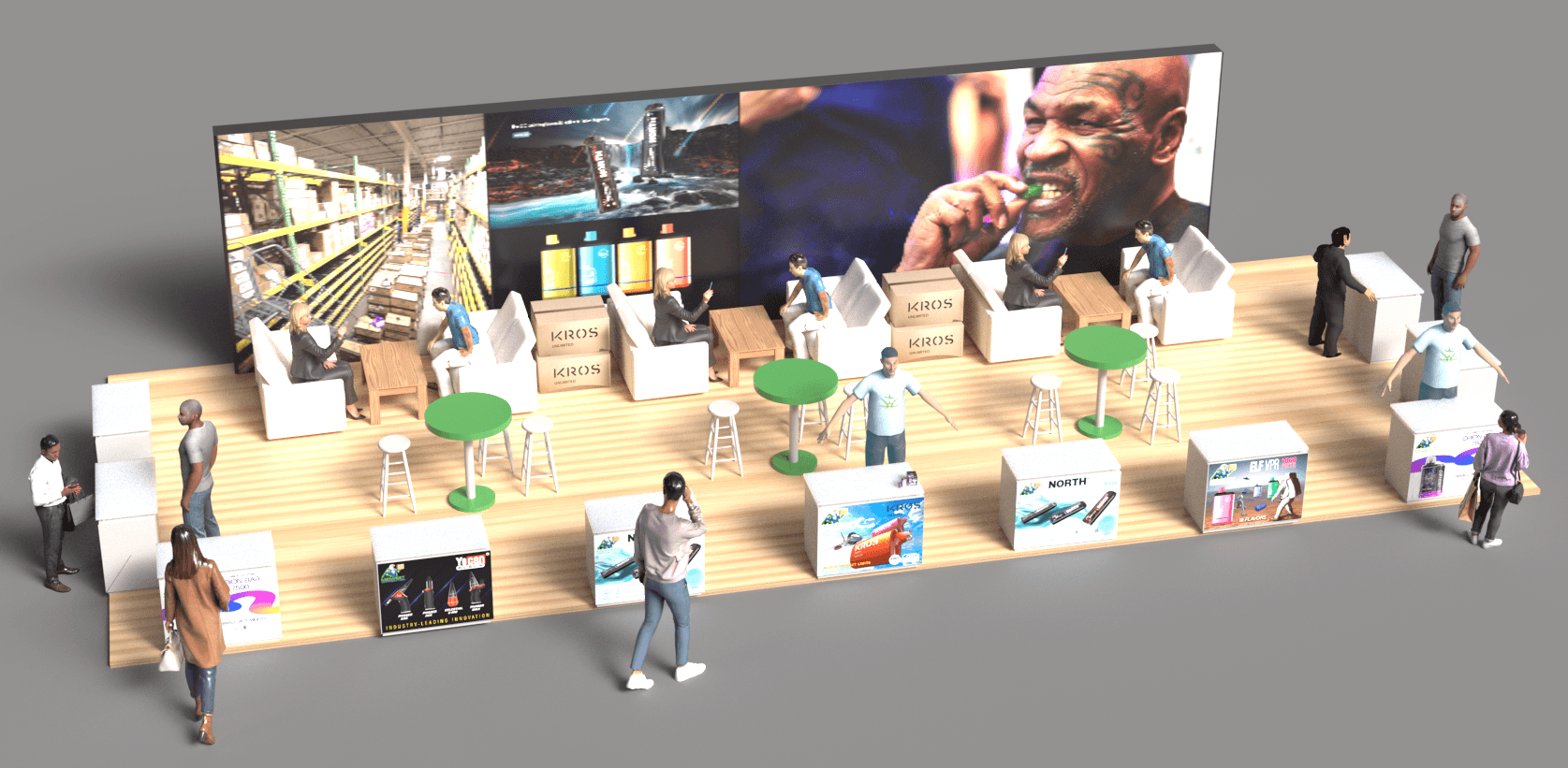 Example of 3D animation used at a trade show booth